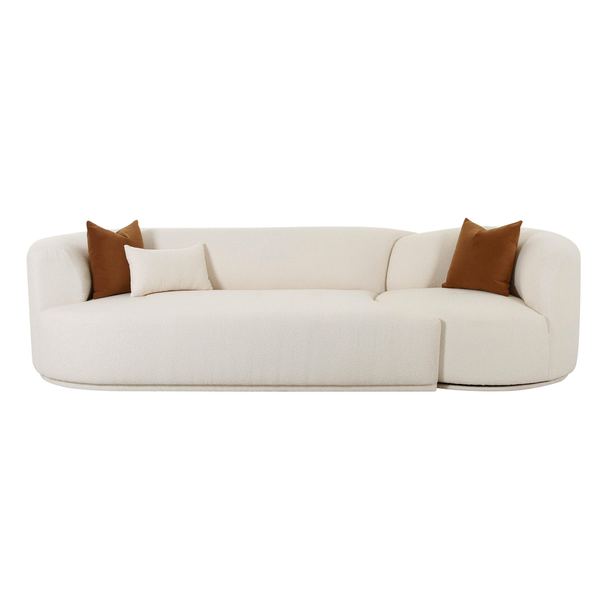 TOV Fickle Cream Boucle 2-Piece Modular LAF Sofa