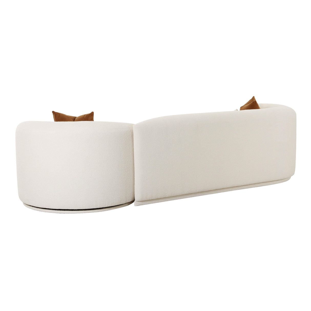 TOV Fickle Cream Boucle 2-Piece Modular LAF Sofa