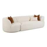 TOV Fickle Cream Boucle 2-Piece Modular RAF Sofa