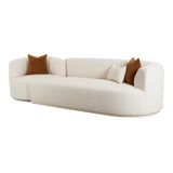 TOV Fickle Cream Boucle 2-Piece Modular RAF Sofa