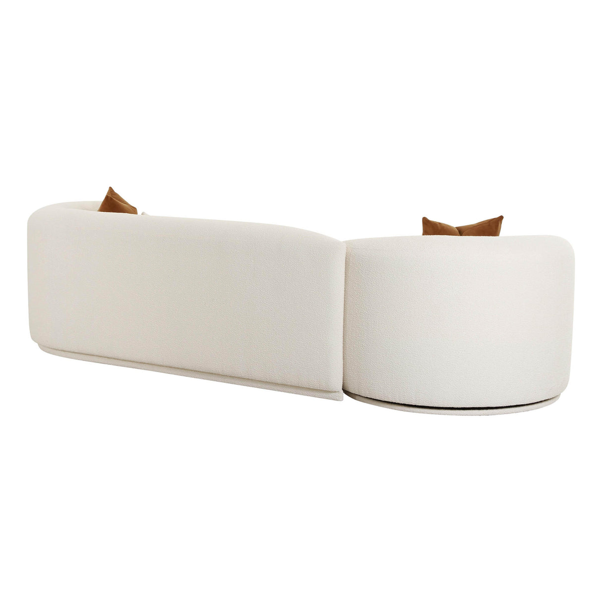 TOV Fickle Cream Boucle 2-Piece Modular RAF Sofa