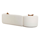 TOV Fickle Cream Boucle 2-Piece Modular RAF Sofa
