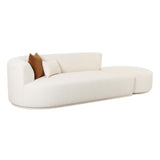 TOV Fickle Cream Boucle 2-Piece Chaise Modular LAF Sofa