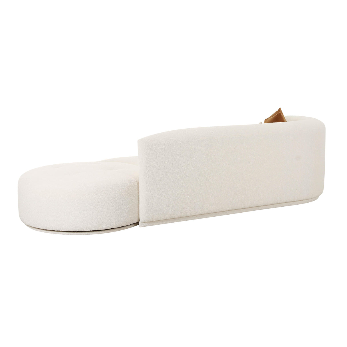 TOV Fickle Cream Boucle 2-Piece Chaise Modular LAF Sofa