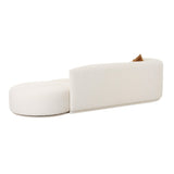 TOV Fickle Cream Boucle 2-Piece Chaise Modular LAF Sofa