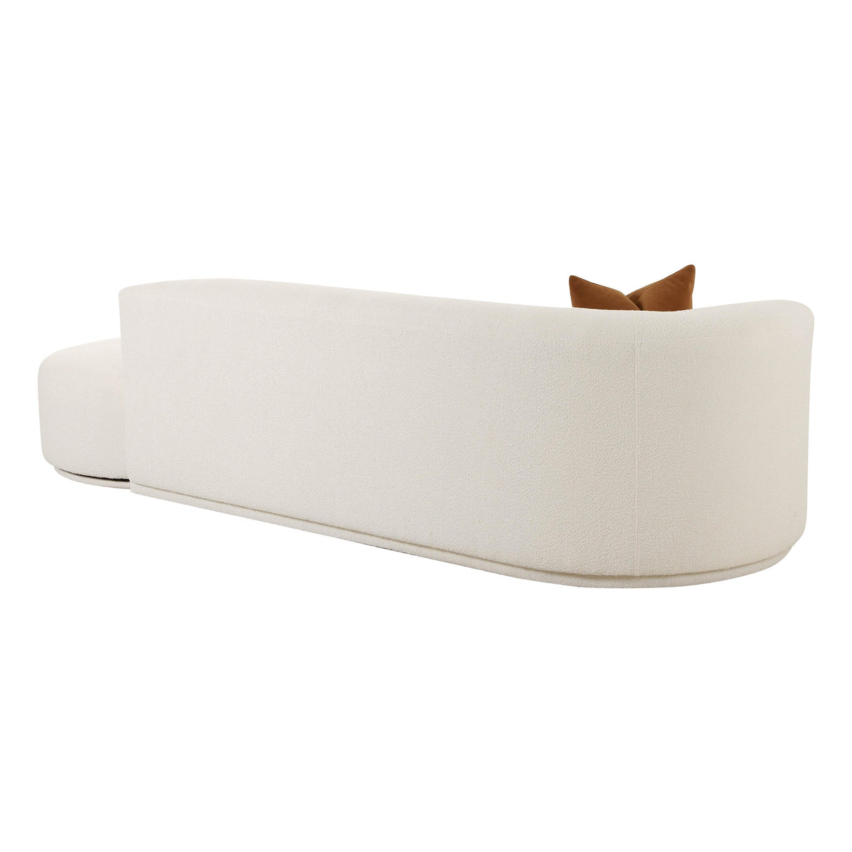 TOV Fickle Cream Boucle 2-Piece Chaise Modular LAF Sofa