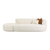 TOV Fickle Cream Boucle 2-Piece Chaise Modular RAF Sofa
