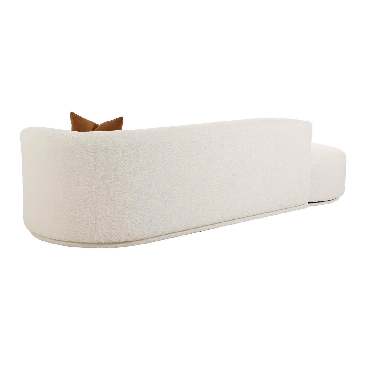 TOV Fickle Cream Boucle 2-Piece Chaise Modular RAF Sofa
