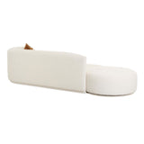 TOV Fickle Cream Boucle 2-Piece Chaise Modular RAF Sofa