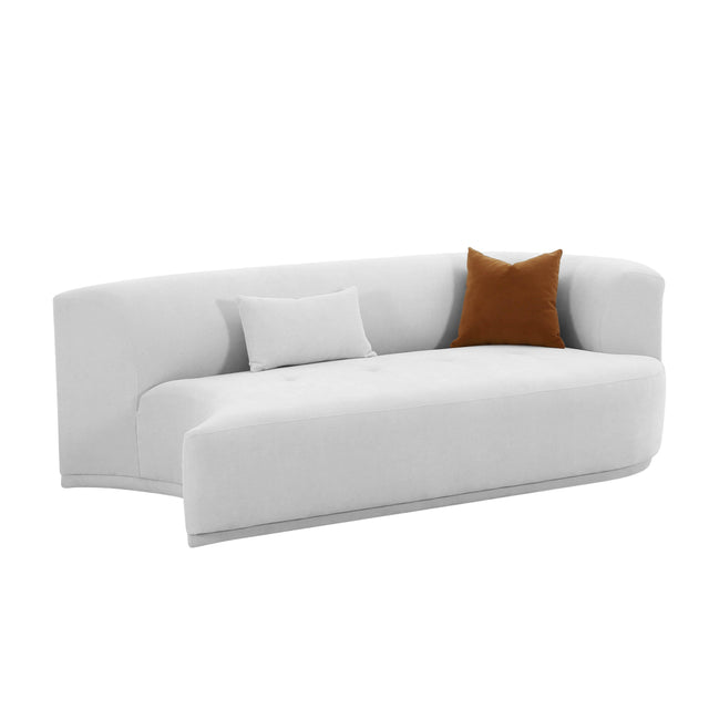 TOV Fickle Grey Velvet Modular RAF Loveseat