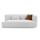 TOV Fickle Grey Velvet Modular RAF Loveseat