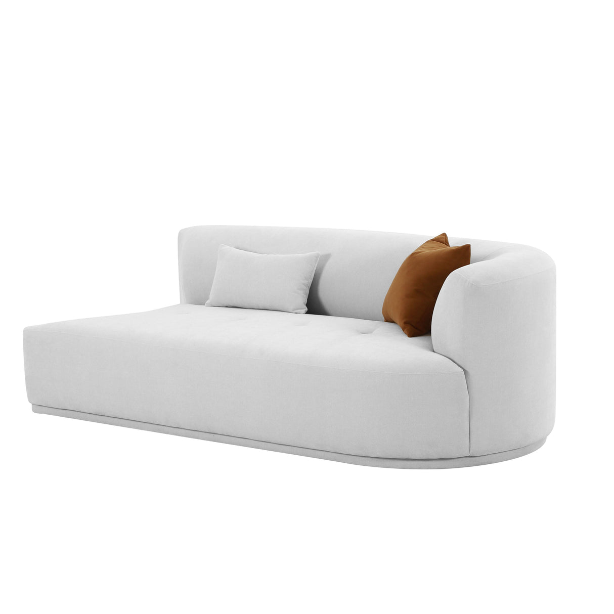 TOV Fickle Grey Velvet Modular RAF Loveseat