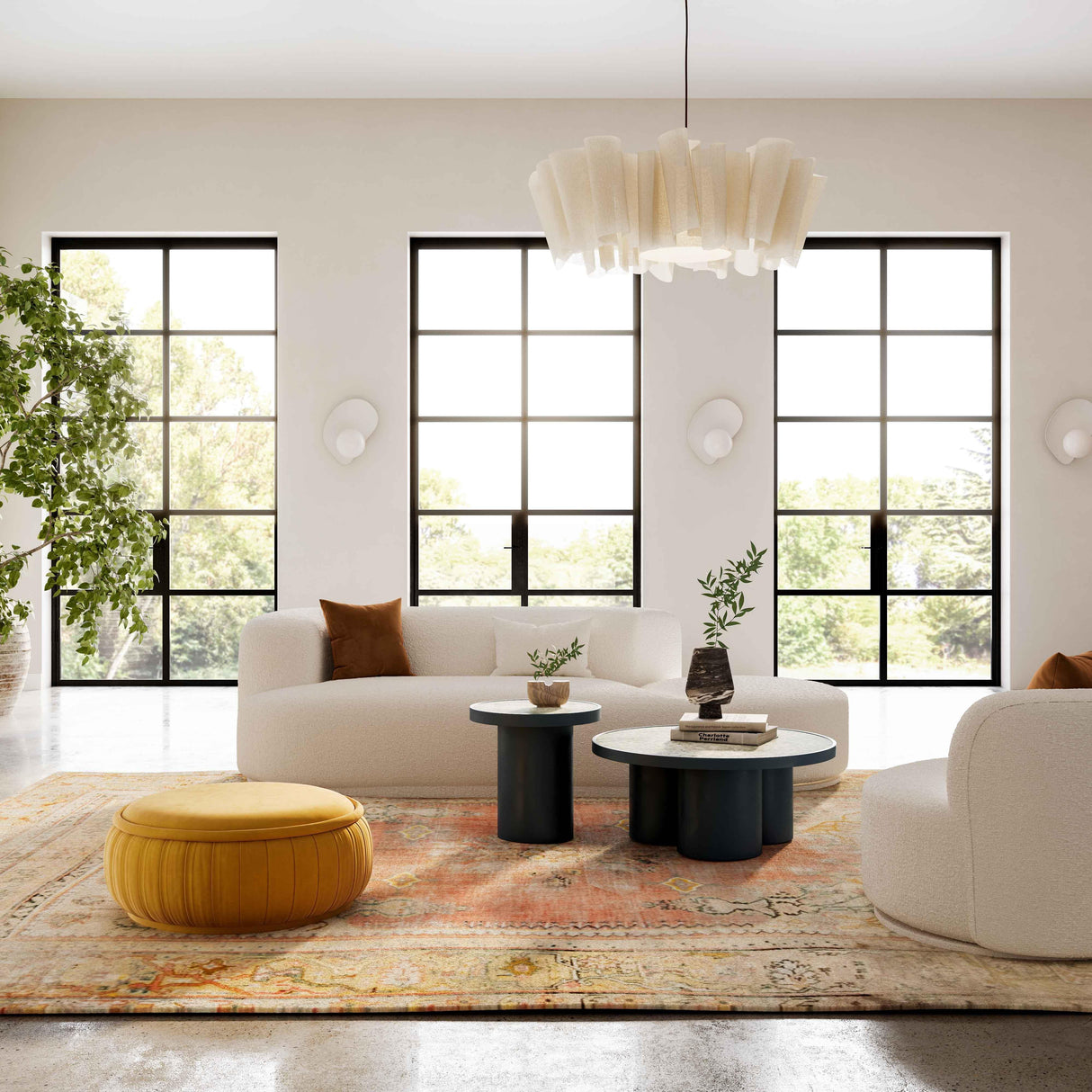 TOV Fickle Cream Boucle Modular LAF Loveseat