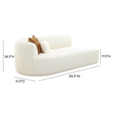 TOV Fickle Cream Boucle Modular LAF Loveseat