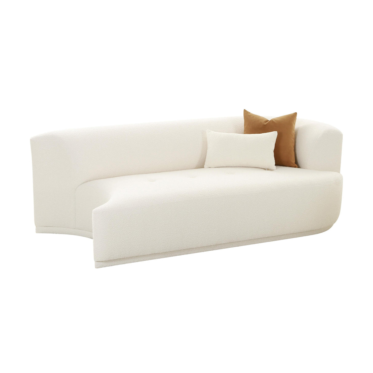 TOV Fickle Cream Boucle Modular RAF Loveseat
