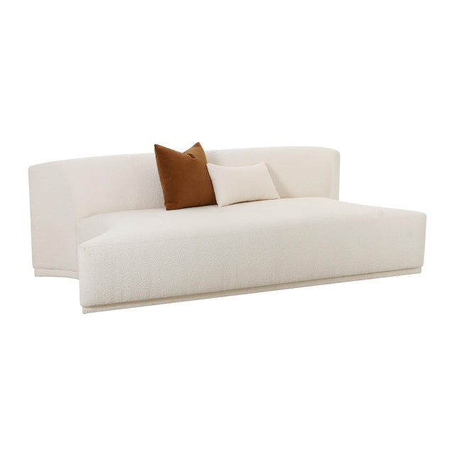 TOV Fickle Cream Boucle Modular Armless Loveseat