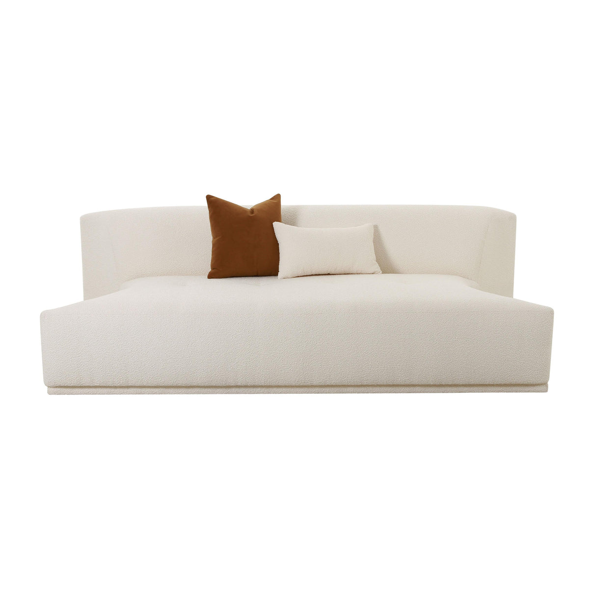 TOV Fickle Cream Boucle Modular Armless Loveseat