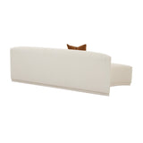 TOV Fickle Cream Boucle Modular Armless Loveseat