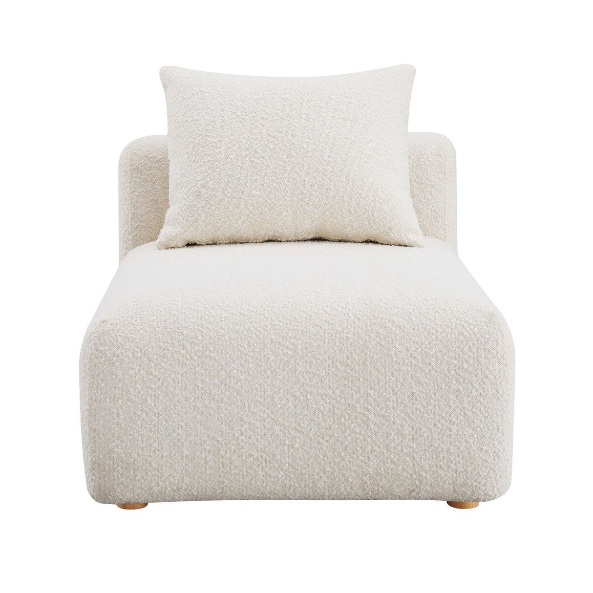 TOV Hangover Cream Boucle Modular Armless Chair