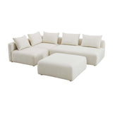 TOV Hangover Cream Boucle 4-Piece Modular Chaise Sectional