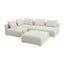 TOV Hangover Cream Boucle 4-Piece Modular Chaise Sectional