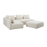TOV Hangover Cream Boucle 4-Piece Modular Chaise Sectional