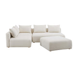 TOV Hangover Cream Boucle 4-Piece Modular Chaise Sectional