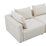 TOV Hangover Cream Boucle 5-Piece Modular L-Sectional
