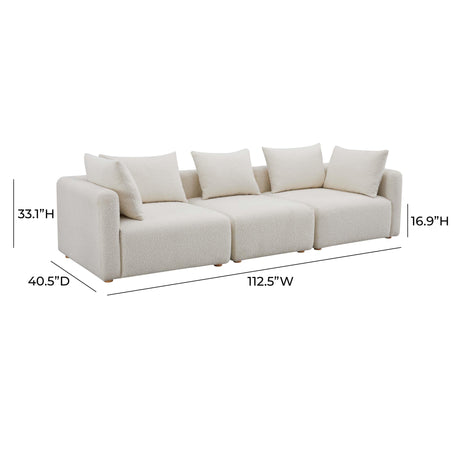 TOV Hangover Cream Boucle Sofa
