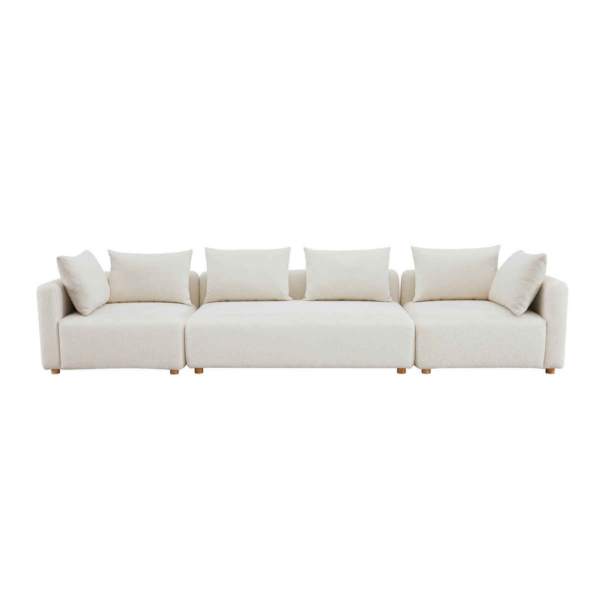TOV Hangover Cream Boucle 145" Long Sofa