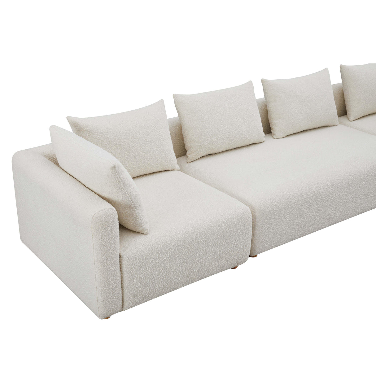 TOV Hangover Cream Boucle 145" Long Sofa