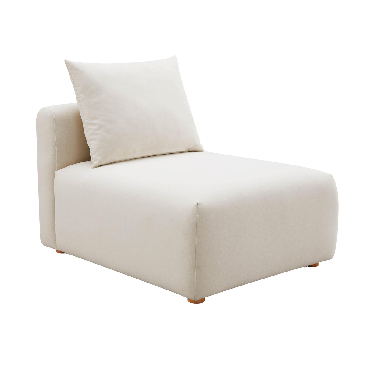 TOV Hangover Cream Performance Linen Modular Armless Chair