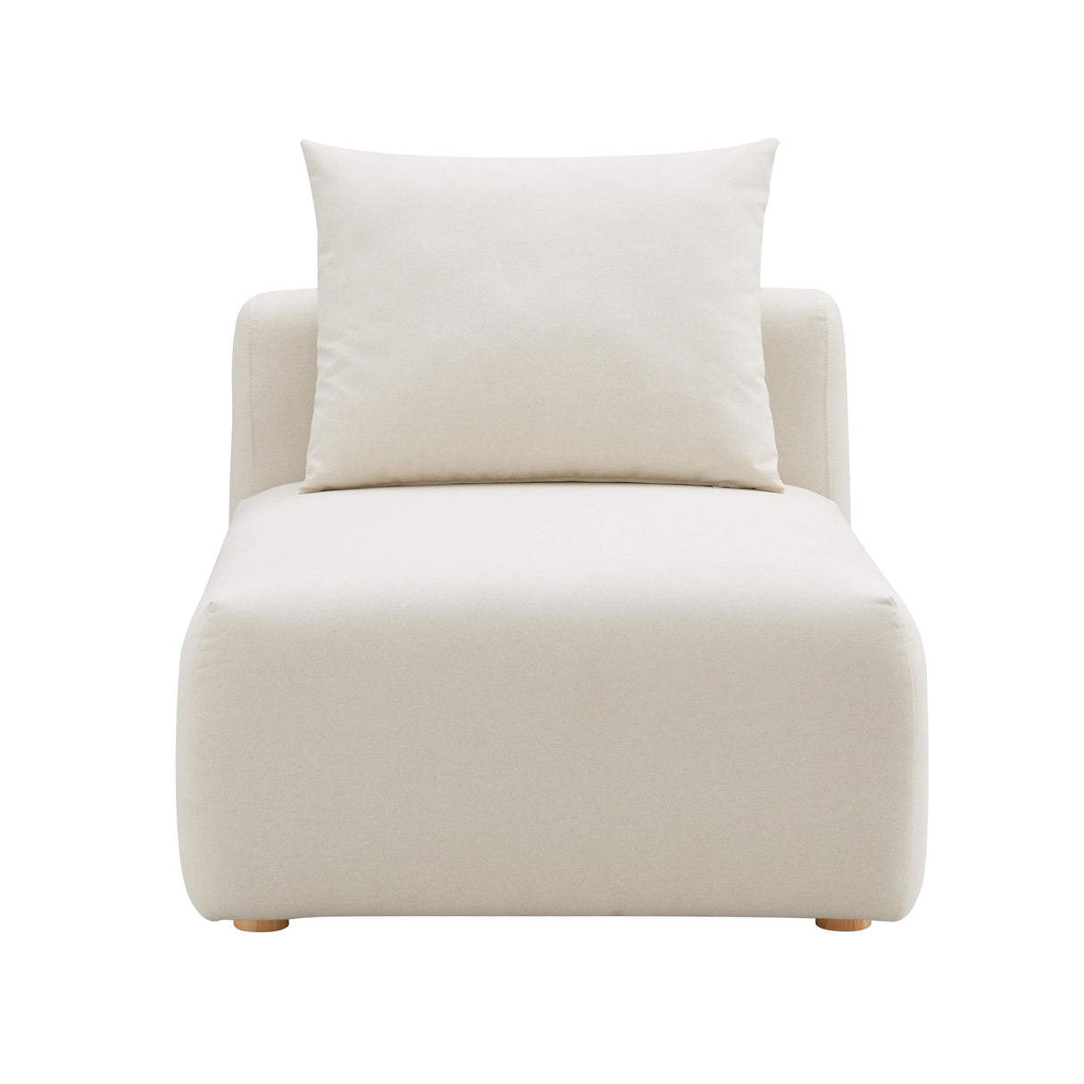TOV Hangover Cream Performance Linen Modular Armless Chair
