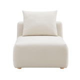 TOV Hangover Cream Performance Linen Modular Armless Chair