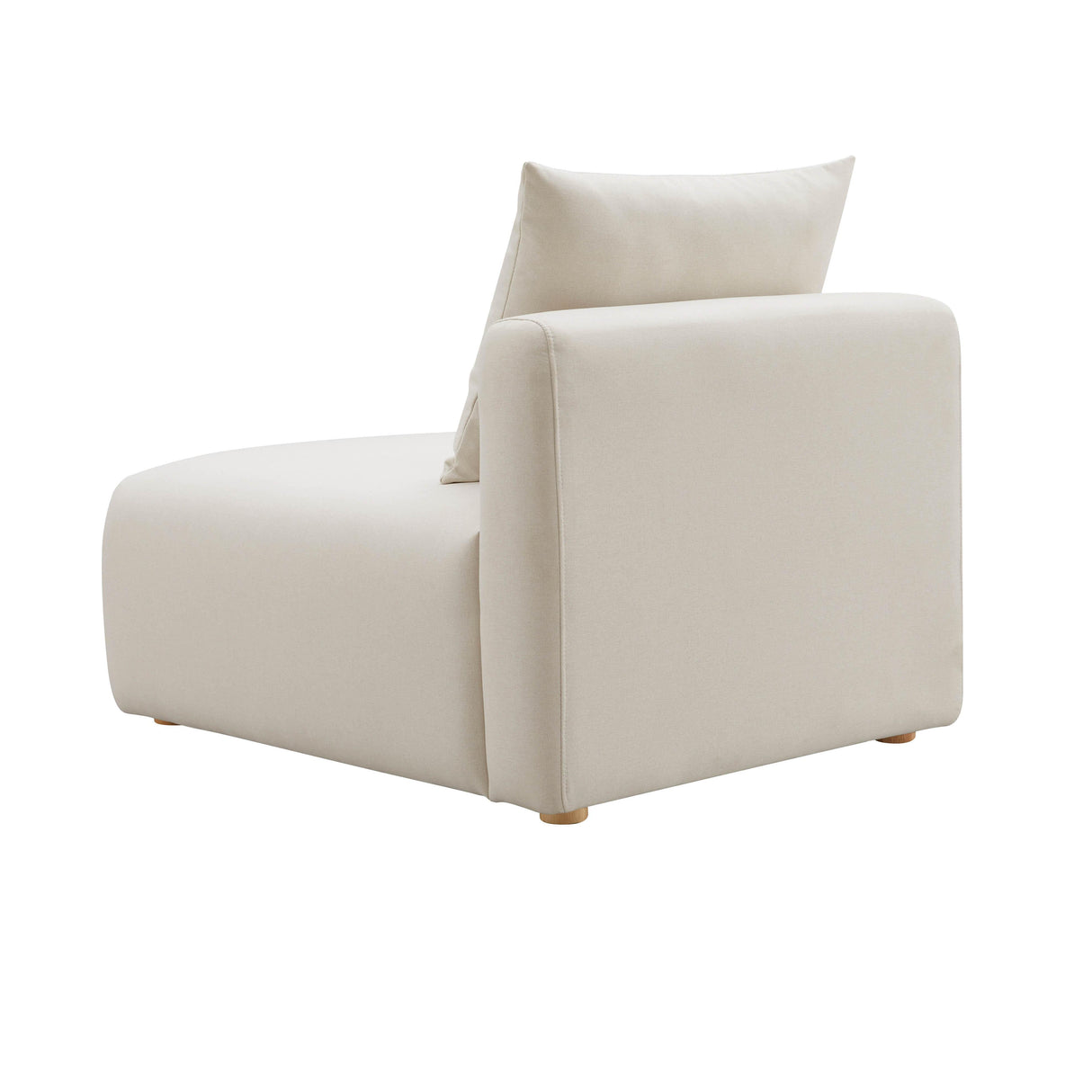 TOV Hangover Cream Performance Linen Modular Armless Chair