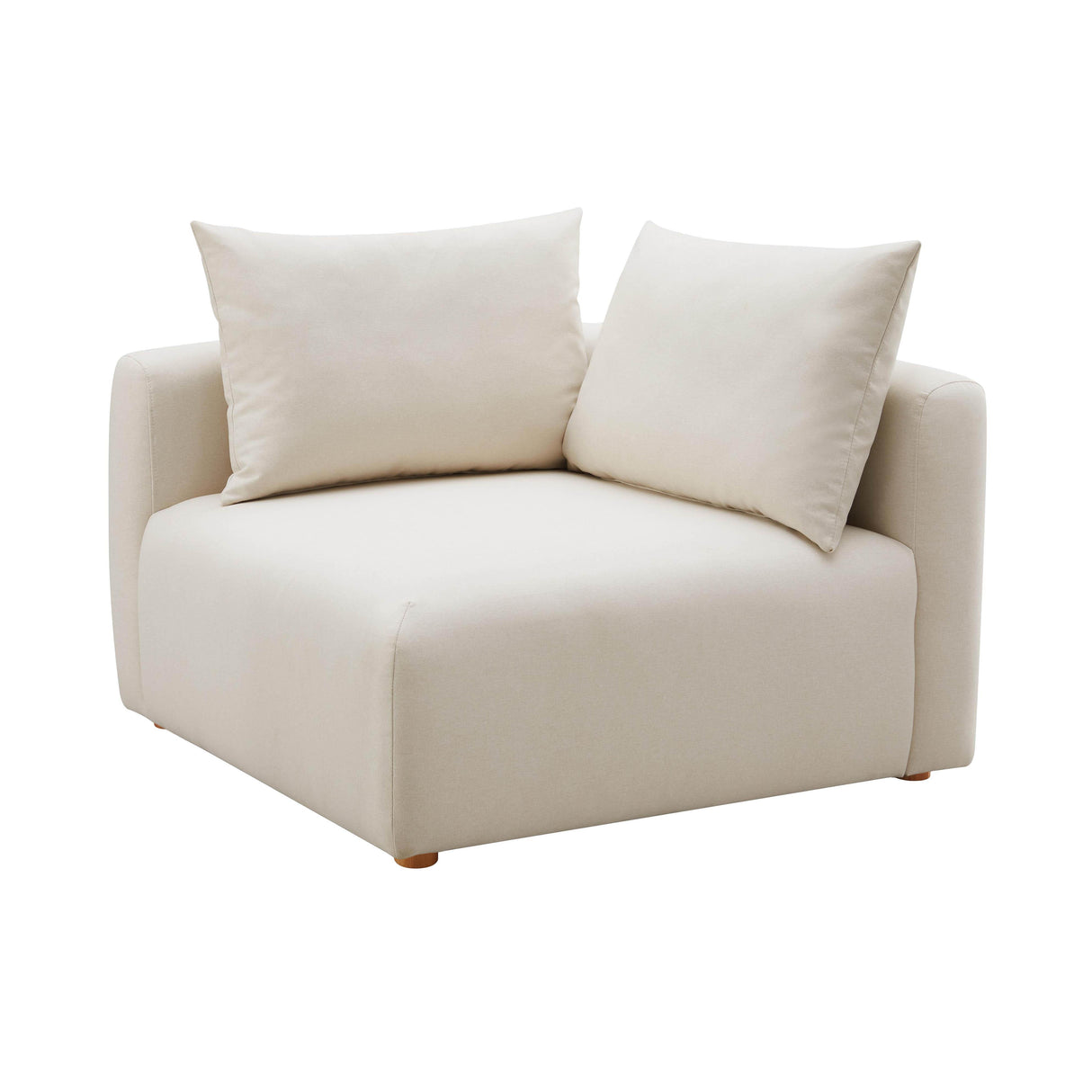 TOV Hangover Cream Performance Linen Modular Corner Chair