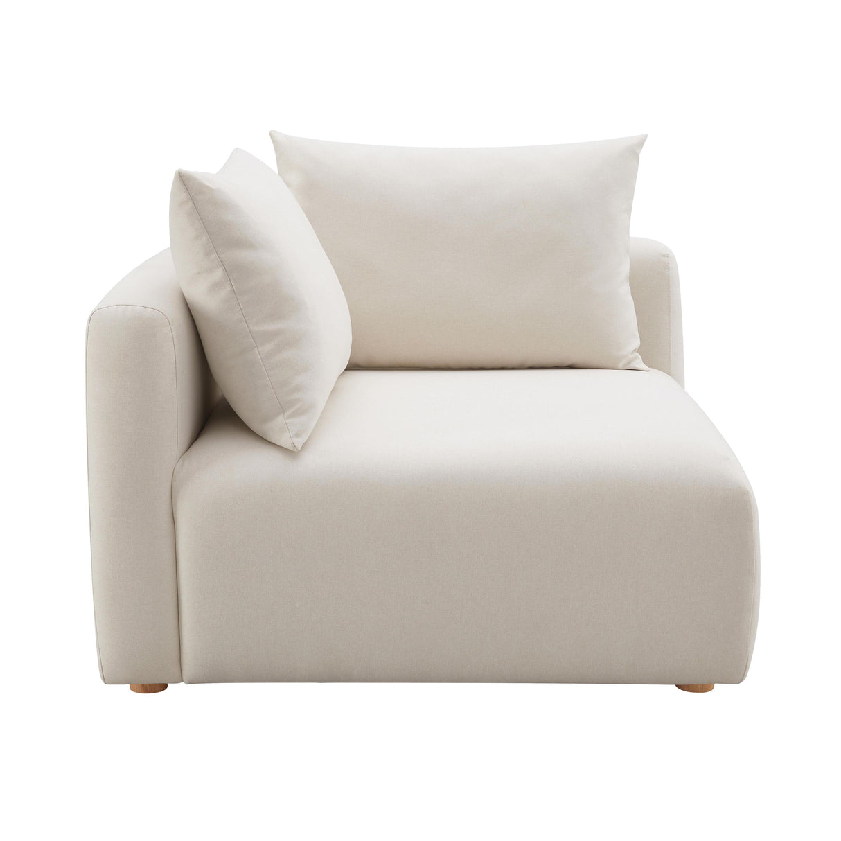 TOV Hangover Cream Performance Linen Modular Corner Chair