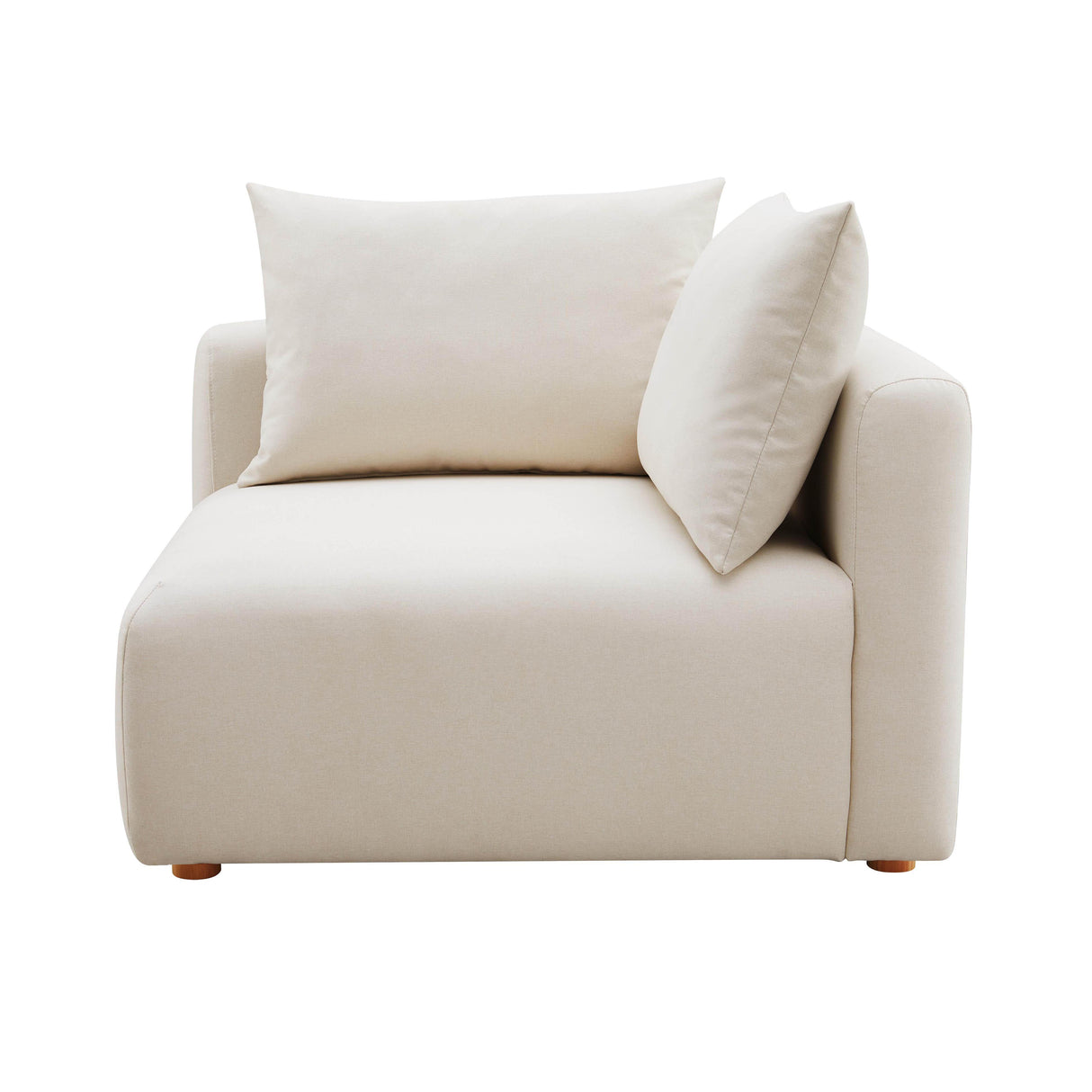 TOV Hangover Cream Performance Linen Modular Corner Chair