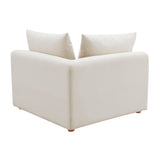 TOV Hangover Cream Performance Linen Modular Corner Chair