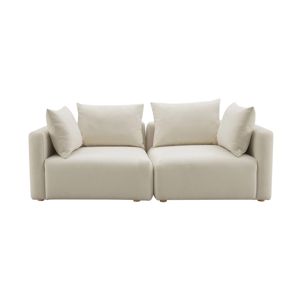 TOV Hangover Cream Performance Linen Loveseat
