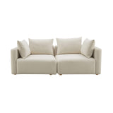 TOV Hangover Cream Performance Linen Loveseat