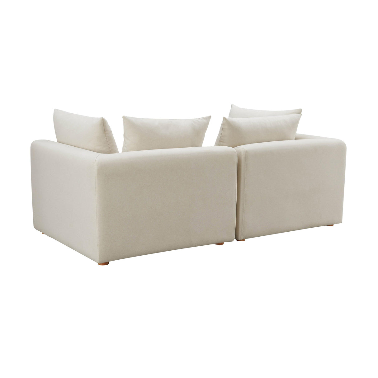TOV Hangover Cream Performance Linen Loveseat