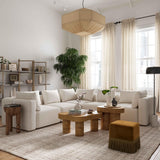 TOV Hangover Cream Performance Linen Loveseat