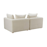TOV Hangover Cream Performance Linen Loveseat