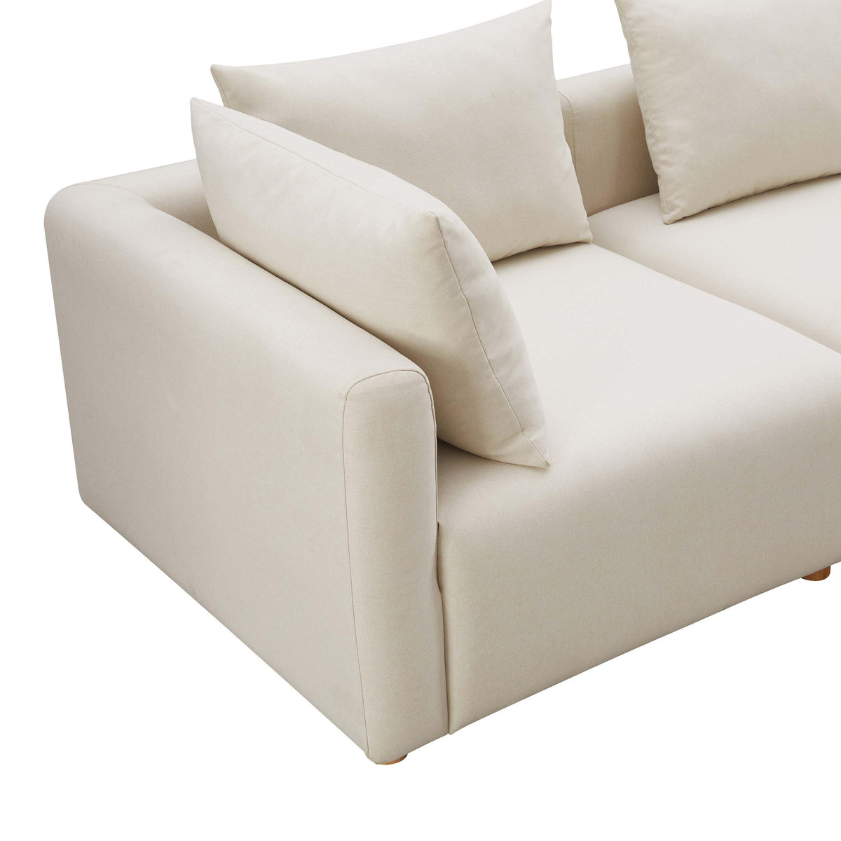 TOV Hangover Cream Performance Linen Loveseat