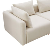 TOV Hangover Cream Performance Linen Loveseat