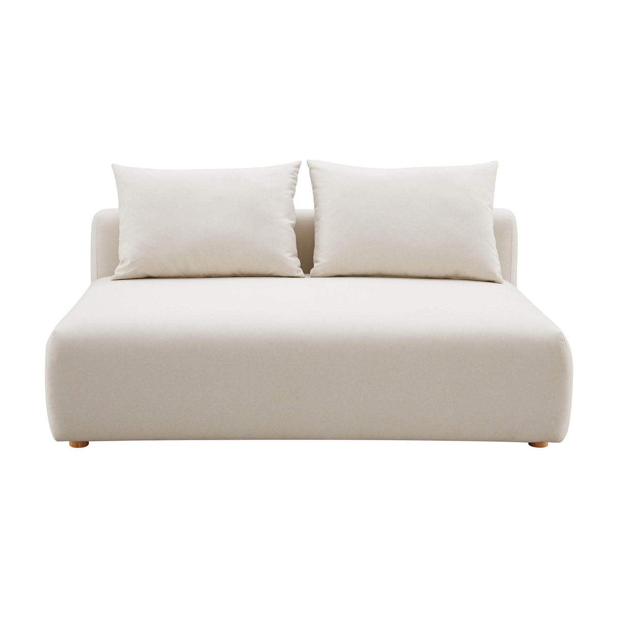 TOV Hangover Cream Performance Linen Modular Loveseat