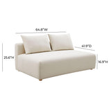 TOV Hangover Cream Performance Linen Modular Loveseat