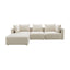TOV Hangover Cream Performance Linen 4-Piece Modular Sectional