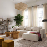 TOV Hangover Cream Performance Linen 4-Piece Modular Sectional